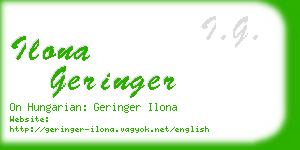 ilona geringer business card